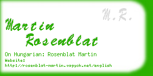 martin rosenblat business card